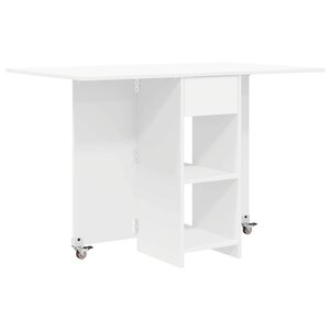 vidaXL Table à dîner 115 x 70 x 75 cm Bois d'ingénierie Blanc