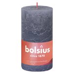 Bolsius Bougies pilier rustiques Shine 4 Pièces 130x68 mm Bleu crépuscule
