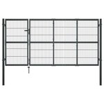 vidaXL Portillon avec poteaux Acier 350 x 120 cm Anthracite