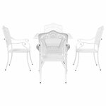 vidaXL Ensemble de tables de jardin 5 Pièces Blanc 80 x 80 x 75 cm