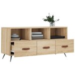 vidaXL Meuble TV chêne sonoma 102x36x50 cm bois d'ingénierie