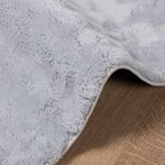 vidaXL Tapis de surface Carré HUARTE Gris 200 x 200 cm Polyester