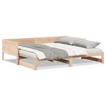 vidaXL Lit escamotable 90x200 cm bois massif pin