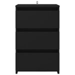 vidaXL Tables de chevet 2 Pièces Noir 40x35x62 5 cm Aggloméré