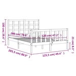 vidaXL Cadre de lit sans matelas blanc 120x200 cm bois de pin massif