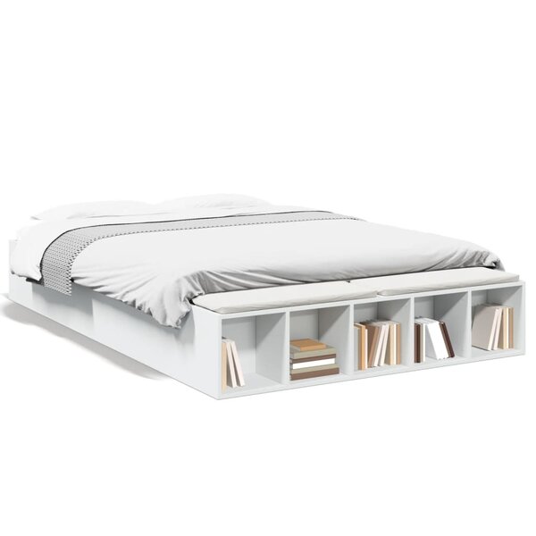 vidaXL Cadre de lit sans matelas blanc 160x200 cm