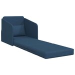 vidaXL Canapé-Lit Bleu 65 x 80 x 83 cm tissu