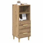 vidaXL Buffet chêne artisanal 34 x 34 5 x 90 cm Bois d'ingénierie