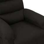 vidaXL Fauteuil électrique de massage Noir Tissu