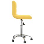 Chaise fauteuil siège pivotante de bureau informatique étude Jaune moutarde tissu jaune 02_0024140