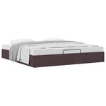 VidaXL Cadre de lit ottoman sans matelas marron foncé 160x200 cm tissu