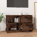 vidaXL Meuble TV chêne fumé 73x35 5x47 5 cm bois d'ingénierie