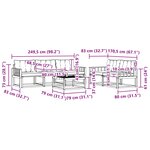 vidaXL Ensemble de canapés d'extérieur 6 Pièces Blanc et Beige