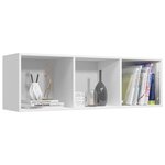 vidaXL Bibliothèque/Meuble TV Blanc 36x30x114 cm Bois d'ingénierie