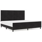 vidaXL Cadre de Lit Noir 200x200 cm Velours
