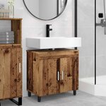 vidaXL Unité de vanité de salle de bain Bois ancien 60 x 35 x 60 cm