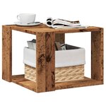 vidaXL Table basse vieux bois 40x40x30 cm bois d'ingénierie