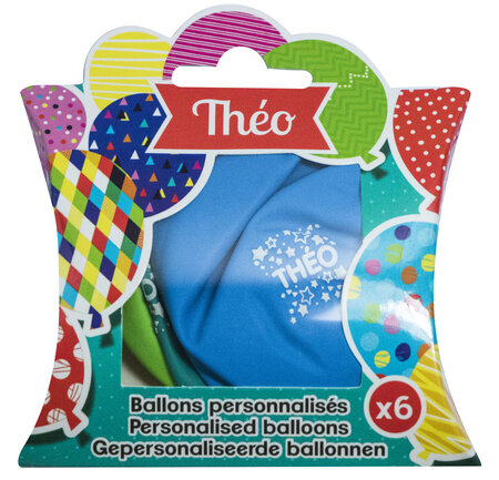 Ballons de baudruche prénom Theo