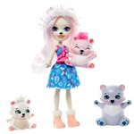 ENCHANTIMALS Vallée Enneigée Poupée Pristina Ours Polaire 15 cm et Glacier