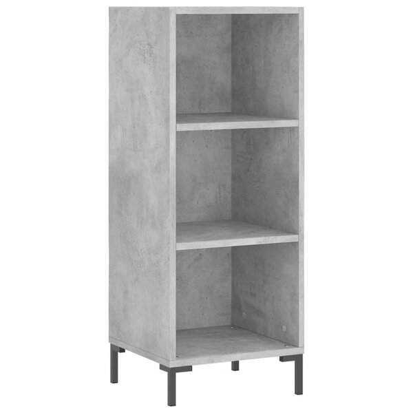 vidaXL Buffet gris béton 34 5x32 5x90 cm bois d'ingénierie