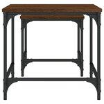 vidaXL Tables basses gigognes 2 Pièces chêne marron bois d'ingénierie