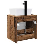 vidaXL Meuble de lavabo mural Bois ancien 49 x 41 x 63 cm