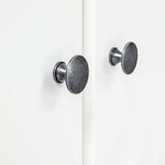 vidaXL Garde-robe à 2 portes Hill Blanc 89x50x170cm Bois de pin solide