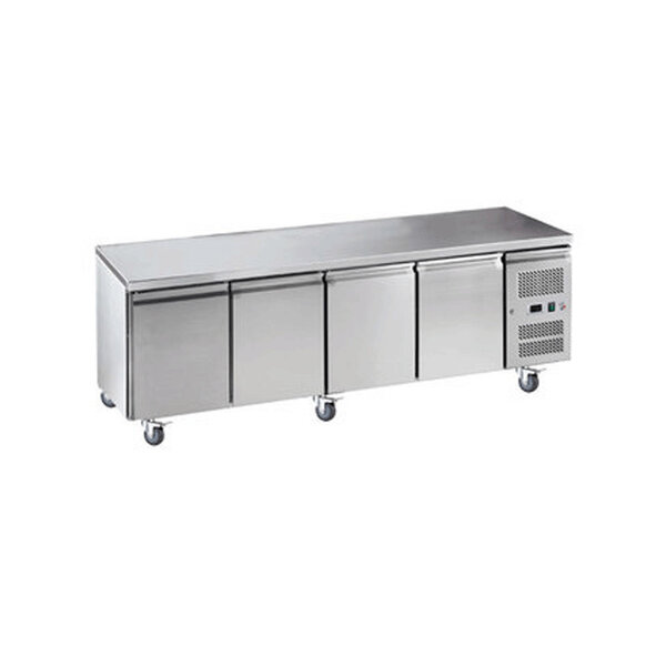 Soubassement réfrigéré professionnel 337 l -  l2g - r600a - acier inoxydable4pleine x700xmm