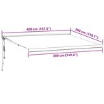 vidaXL Auvent rétractable automatique marron 400x300 cm