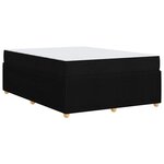 vidaXL Cadre de lit avec matelas Noir 160 x 200 cm tissu