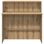 vidaXL Bureau réception chêne artisanal 100x50x103 5cm bois ingénierie