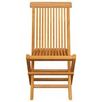 vidaXL Chaises de jardin avec coussins vert vif lot de 8 Teck massif
