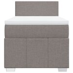 vidaXL Sommier à lattes de lit avec matelas Taupe 90x200 cm Tissu