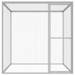 vidaXL Cage pour chat 1,5x1,5x1,5 m Acier galvanisé