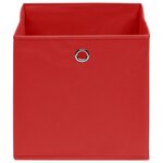 vidaXL Boîtes de rangement 4 Pièces Tissu intissé 28x28x28 cm Rouge