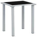 vidaXL Chaises longues 2 Pièces avec table Aluminium Crème