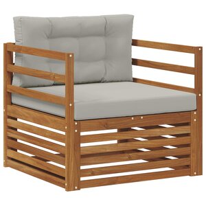 vidaXL Canapé d’extérieur Bois d'acacia massif et polyester