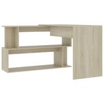 vidaXL Bureau d'angle Chêne sonoma 200x50x76 cm Bois d’ingénierie