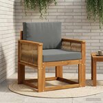 vidaXL Sofa de milieu extérieur Bois d'Acacia Massif Naturel