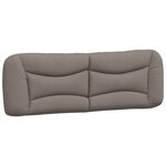 vidaXL Coussin de tête de lit taupe 160 cm tissu
