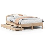 vidaXL Cadre de lit sans matelas 120x200 cm bois de pin massif