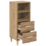 vidaXL Buffet chêne artisanal 34 x 34 5 x 90 cm Bois d'ingénierie