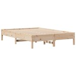 vidaXL Lit bibliothèque sans matelas 135x190 cm bois de pin massif