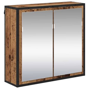 vidaXL Étagère Murale avec étagère Bois ancien 65 x 20 x 60 cm