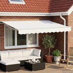 vidaXL Auvent rétractable manuel Blanc 3 x 2 5 m