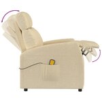 vidaXL Fauteuil de massage Crème Tissu