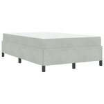 vidaXL Cadre de lit avec matelas Gris clair 120 x 190 cm tissu