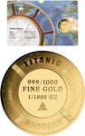 Monnaie TITANIC 1/1000 Oz Medaille Or
