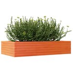 vidaXL Jardinière cire marron 110x60x23 cm bois de pin massif