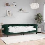 vidaXL Lit de jour avec matelas vert foncé 90x200 cm velours